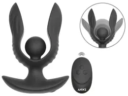 ANOS RC Inflatable Silicone Plug with Vibration, Expandable, Black, 10.9 cm