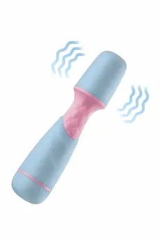 FemmeFunn FFix Wand Light Blue - Compact Battery Massager 10 Modes