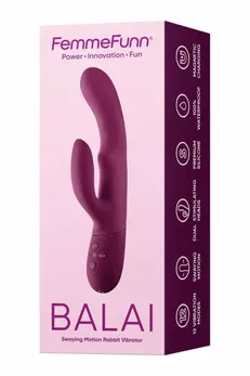 FemmeFunn Balai Dark Fuchsia Dual Motor Swaying Intimate Machine 23cm