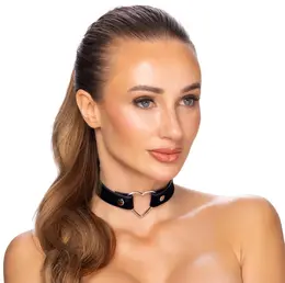 Cottelli ACCESSOIRES Black Heart Adjustable Choker 31-42 cm