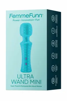 FemmeFunn Ultra Wand Mini Turquoise - Compact Waterproof Massager 10 Modes