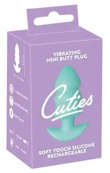 Cuties Vibrating Mini Plug Green - Compact Silicone Intimate System USB