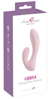 beau coeur Cerya Strong Mini Dual-Arm Vibrator, 14 cm, Purple