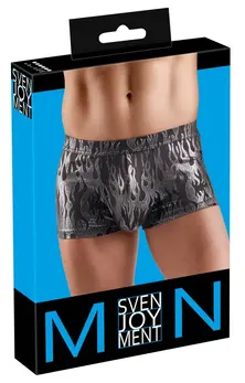 Svenjoyment Metallic Silver Design Men's Pants, Size S, Stretch Fit
