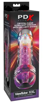 PDX Elite ViewTube XXL See-Thru LED Intimate Machine, Transparent 27.3cm