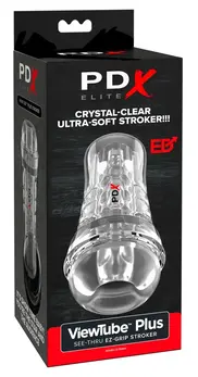 PDX Elite ViewTube EZ-Grip Transparent Stimulation System 21cm