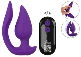 Sweet Smile RC 2in1 Dual Motor Plug & Panty Vibe, Silicone, Black