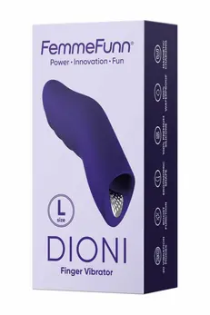 FemmeFunn Dioni Large Dark Purple - Ergonomic Finger Device, 20 Modes