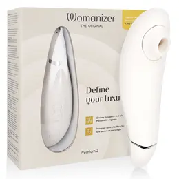 Womanizer Premium 2 Warm Gray - Air Technology Intimate Device, 14 Modes