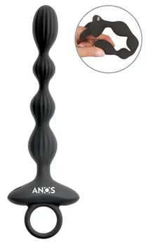 ANOS Flexible Silicone Beads with Dual Motor & Jumping Vibration, 21 cm