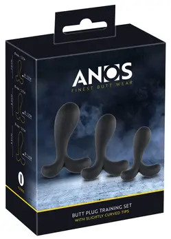 ANOS Silicone Training Set - 3-Piece Anal Trainer with Curved Tips