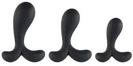 ANOS Silicone Training Set - 3-Piece Anal Trainer with Curved Tips
