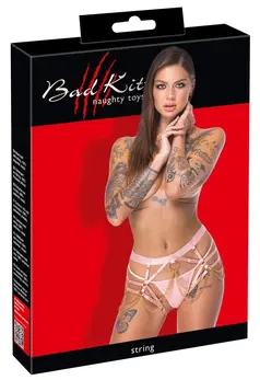 Bad Kitty Rose Harness Set Adjustable S-L Elegant Chains Pink