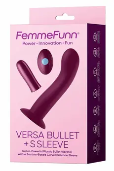 FemmeFunn Versa Bullet S Sleeve Dark Fuchsia - Curved Silicone System