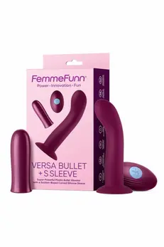 FemmeFunn Versa Bullet S Sleeve Dark Fuchsia - Curved Silicone System