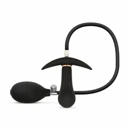 Anal Collection Inflatable Plug 8 cm Black - Adjustable Silicone Model