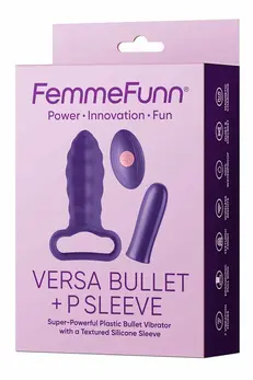 FemmeFunn Versa Bullet Dark Purple - Intimate System with P Sleeve, 7 Modes