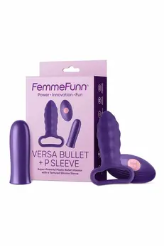 FemmeFunn Versa Bullet Dark Purple - Intimate System with P Sleeve, 7 Modes