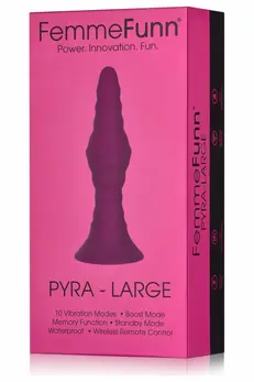 FemmeFunn Pyra Large Dark Fuchsia - Remote-Controlled Vibrating Plug