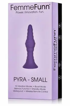 FemmeFunn Pyra Small Dark Purple - Remote-Controlled Intimate Plug, 10 Modes