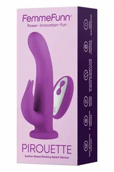FemmeFunn Pirouette Purple - Rotating Intimate Device with Remote, 20.3 cm