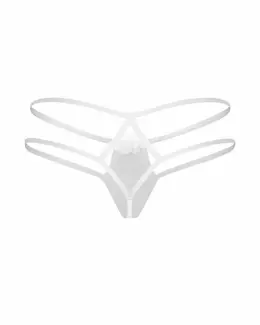 Obsessive Arrowel White Lace Panties with Decorative Pendant Detail L/XL