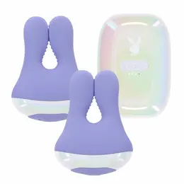 PLAYBOY Pleasure In A Pinch Vibrating Silicone Adjustable Clamps Pink