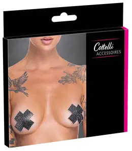 Cottelli Accessoires Cross Black Decorative Nipple Stickers 7.5 cm