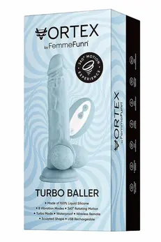 FemmeFunn Turbo Baller Light Blue Wireless 8-Mode Intimate Machine