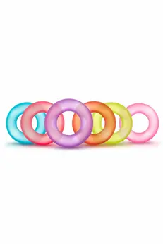 Blush Play With Me King of the Ring Set - 6 Silicone Rings, Multicolor