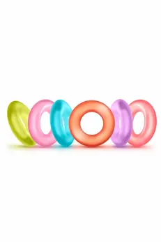 Blush Play With Me King of the Ring Set - 6 Silicone Rings, Multicolor