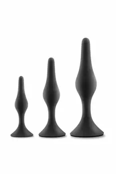 Blush Luxe Beginner Plug Kit Black - 3-Piece Silicone Training Set