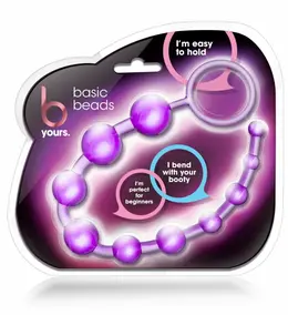 Blush Novelties B Yours Basic Beads Purple Flexible Jelly 32.3cm