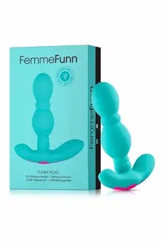 FemmeFunn Funn Plug Turquoise - 20-Mode Silicone Vibrating Plug