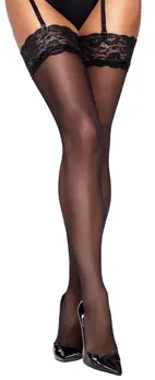 Cottelli LEGWARE Elegant Black Stockings with Wide Lace Trim M 20 Denier