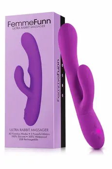FemmeFunn Ultra Rabbit Purple - Triple Action Silicone Intimate Device