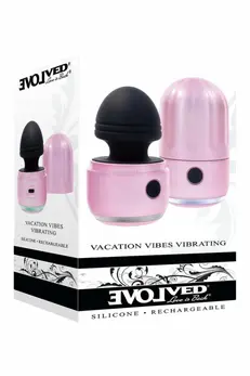 EVOLVED Vacation Vibes Vibrating Wand Pink-Pearl USB-C Waterproof