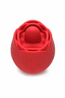 BLOOMGASM French Rose Red Intimate Stimulation Device 10 Modes Silicone