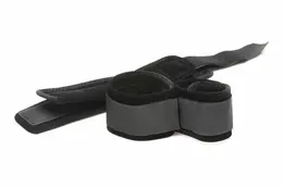 XR Brands Bound Wrist and Ankle Cuffs Black Adjustable Soft Velvet