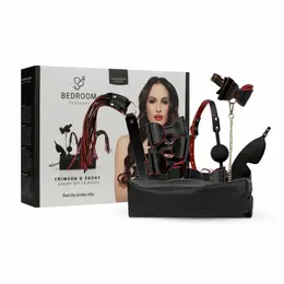 Bedroom Fantasies Crimson & Ebony 8-Piece Premium Restraint Set