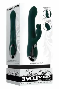 EVOLVED Rabbit Tap Tap Dual-Action Silicone Intimate Machine, 24.9 cm