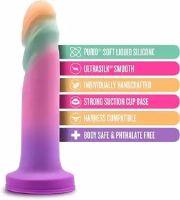 Blush Avant Sunrise Gaze Model, 19 cm, Liquid Silicone, Suction Cup, Multicolor