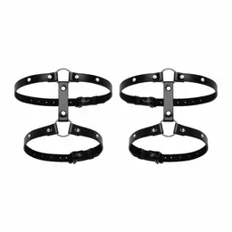 Bedroom Fantasies Adjustable Thigh Harness Black Secure Buckle System