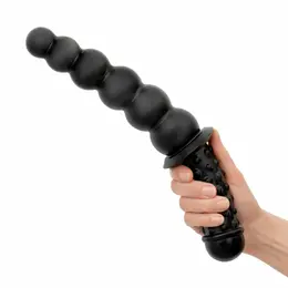 BUTTR Akimbo Dual-Ended Beaded & Ribbed Silicone Intimate Wand 36 cm