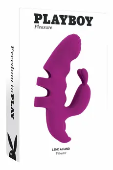 PLAYBOY LEND A HAND Dual Motor Finger Vibrator, Waterproof, USB Rechargeable