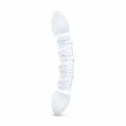 Gildo No. 31 Double-Ended Glass Intimate Massager, Curved, Transparent