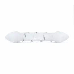Gildo No. 31 Double-Ended Glass Intimate Massager, Curved, Transparent
