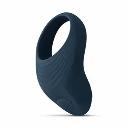 Boners Vibrating Ring with 10-Mode Stimulation System, Black, Flexible