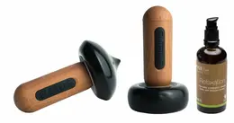 S2 Hot Stone Massage Wand - Handcrafted Bian Stone, 7 Modes, 4 Heat Levels