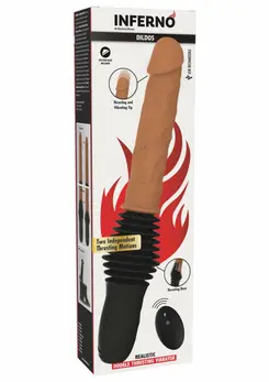 HIDDEN DESIRE INFERNO Double Thrusting Silicone Intimate Machine, Remote, 5cm